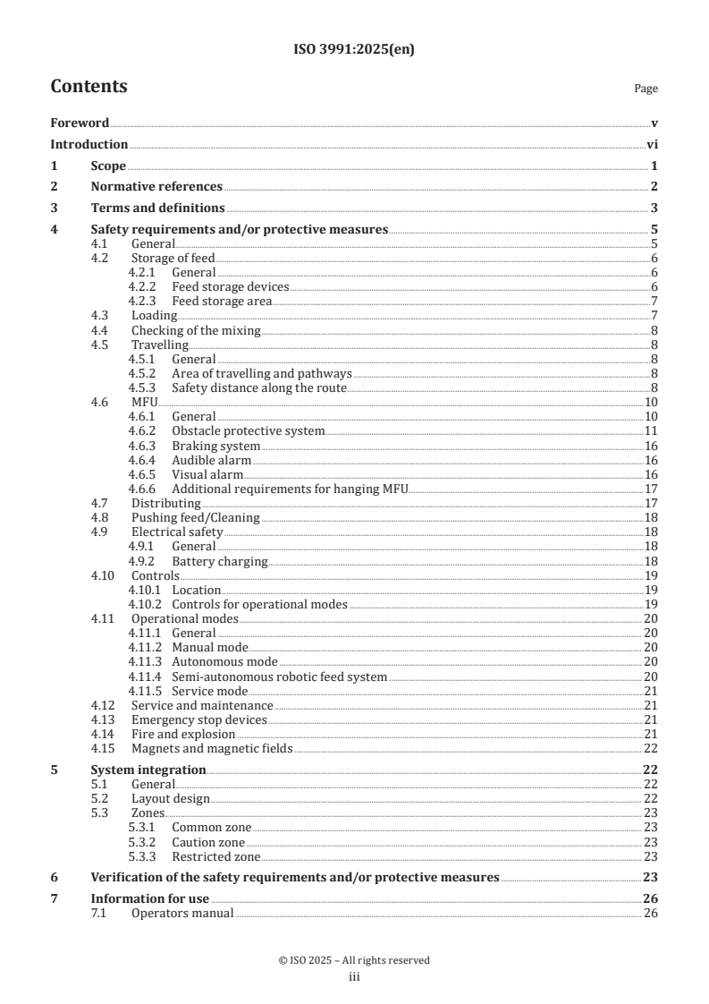 ISO 3991:2025 - Agricultural machinery — Robotic feed systems — Safety
Released:7. 03. 2025