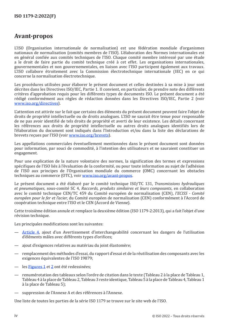 ISO 1179-2:2022 ISO 1179-2:2022 - Connections for general use and fluid power — Ports and stud ends with ISO 228-1 threads with elastomeric or metal-to-metal sealing — Part 2: Heavy-duty (S series) and light-duty (L series) stud ends with elastomeric sealing (type E)
Released:10. 11. 2022 - Page 4 preview