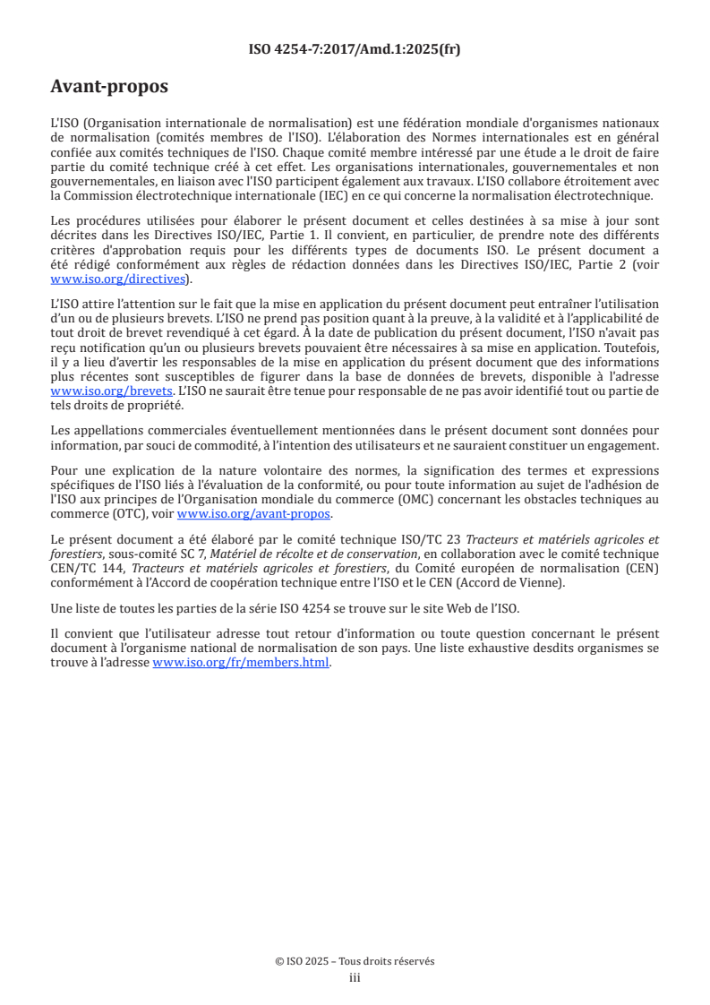 ISO 4254-7:2017/Amd 1:2025 - Matériel agricole — Sécurité — Partie 7: Moissonneuses-batteuses, récolteuses-hacheuses-chargeuses de fourrage, récolteuses de coton et récolteuses de cannes à sucre — Amendement 1
Released:19. 02. 2025