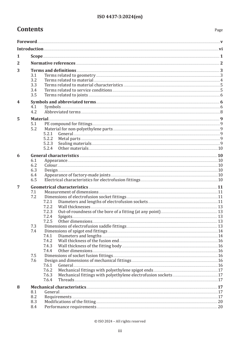 ISO 4437-3:2024 - Plastics piping systems for the supply of gaseous fuels — Polyethylene (PE) — Part 3: Fittings
Released:14. 02. 2024