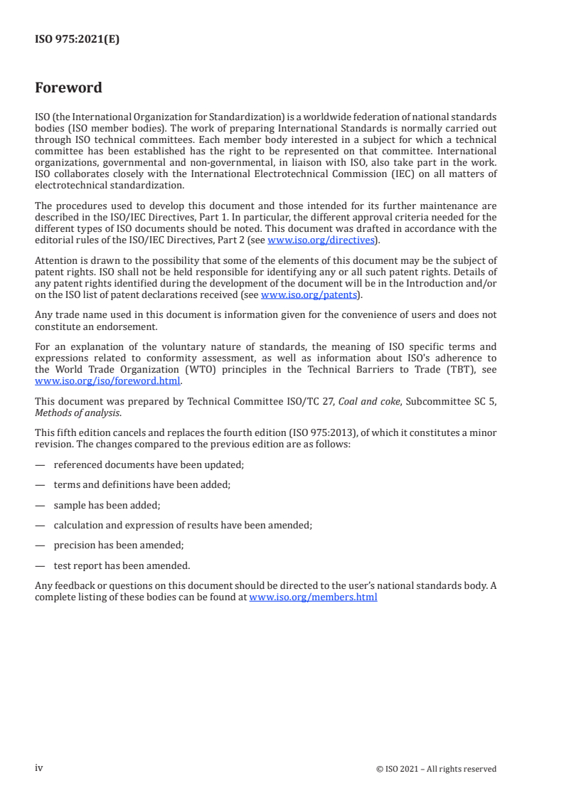 ISO 975:2021 ISO 975:2021 - Brown coals and lignites — Determination of yield of benzene-soluble extract — Semi-automatic method
Released:12/7/2021 - Page 4 preview