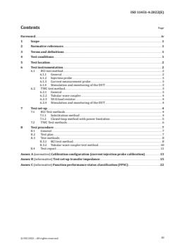 ISO 11451-4:2022 - Road vehicles — Vehicle test methods for electrical disturbances from narrowband radiated electromagnetic energy — Part 4: Harness excitation methods
Released:5/31/2022 - Page 3 preview