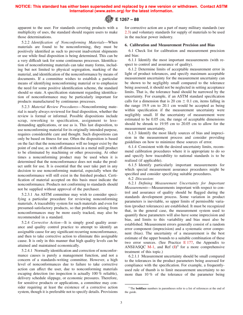 ASTM E1267-88 - Guide for ASTM Standard Specification Quality Statements (Withdrawn 1996)