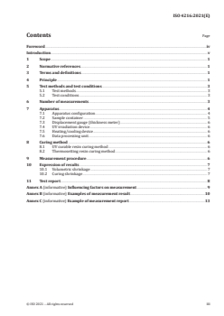 ISO 4216:2021 - Thermosetting resin and UV curable resin — Determination of shrinkage by continuous measurement method
Released:4/22/2021 - Page 3 preview