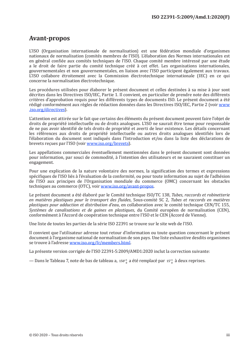 ISO 22391-5:2009/Amd 1:2020 - Systèmes de canalisations en plastique pour les installations d'eau chaude et froide — Polyéthylène de meilleure résistance à la température (PE-RT) — Partie 5: Aptitude à l'emploi du système — Amendement 1
Released:3/5/2021