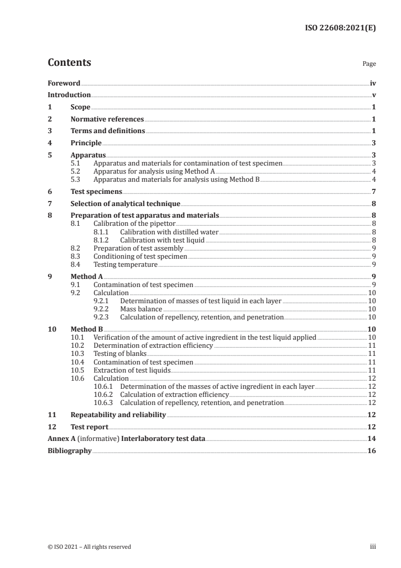 ISO 22608:2021 - Protective clothing — Protection against liquid chemicals — Measurement of repellency, retention, and penetration of liquid pesticide formulations through protective clothing materials
Released:3/15/2021