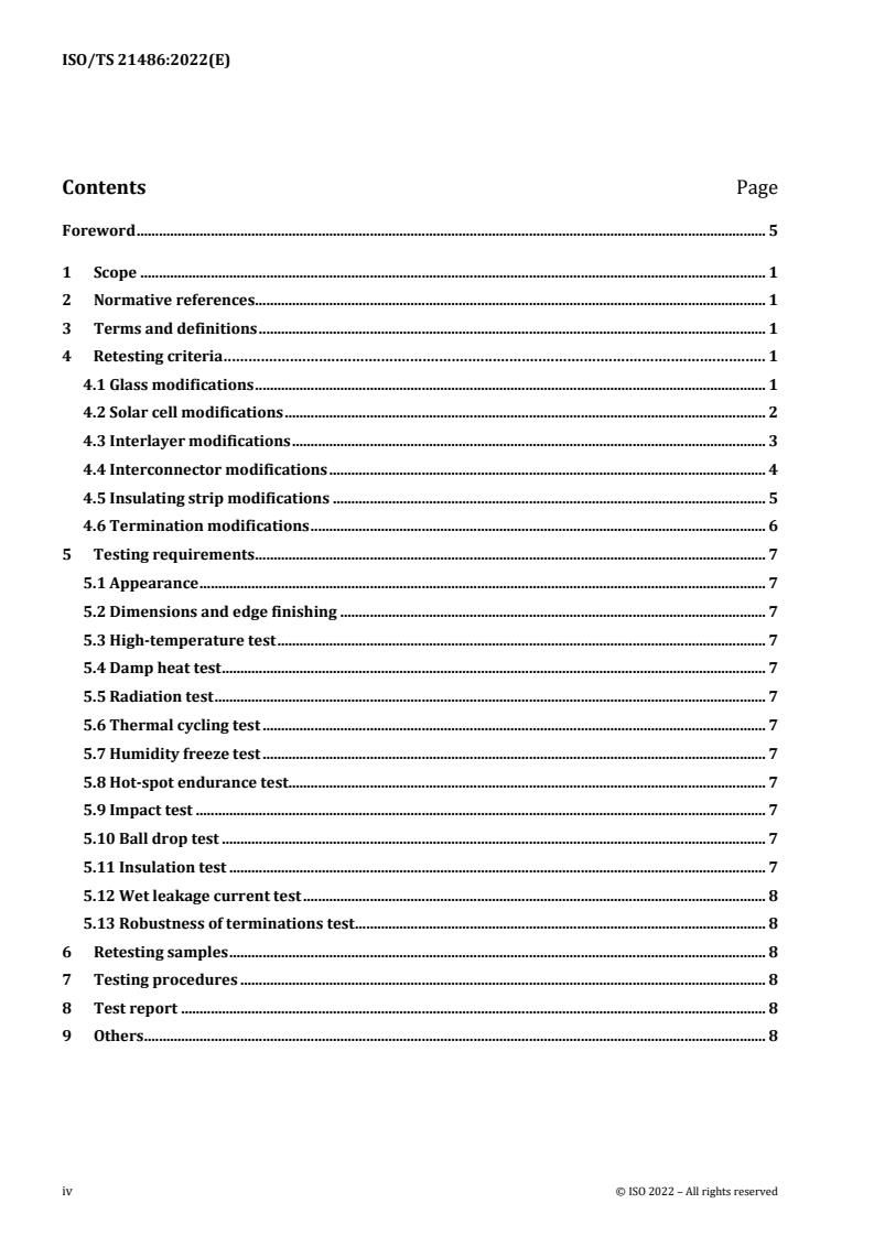 ISO/TS 21486:2022 REDLINE ISO/TS 21486:2022 - Glass in building — Retesting requirements for laminated solar photovoltaic glass for use in buildings
Released:3/8/2022 - Page 4 preview