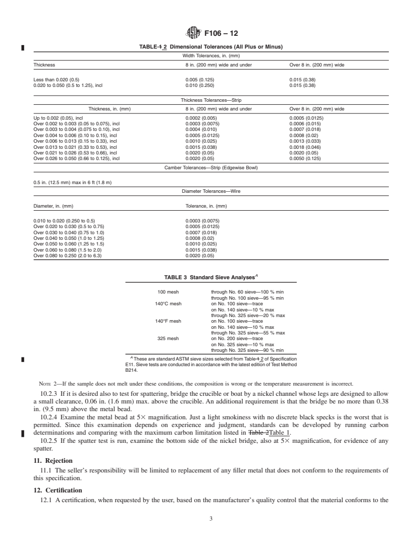 REDLINE ASTM F106-12 - Standard Specification for  Brazing Filler Metals for Electron Devices