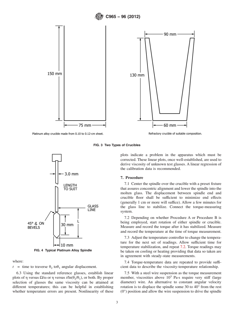 ASTM C965-96(2012) - Standard Practice for  Measuring Viscosity of Glass Above the Softening Point