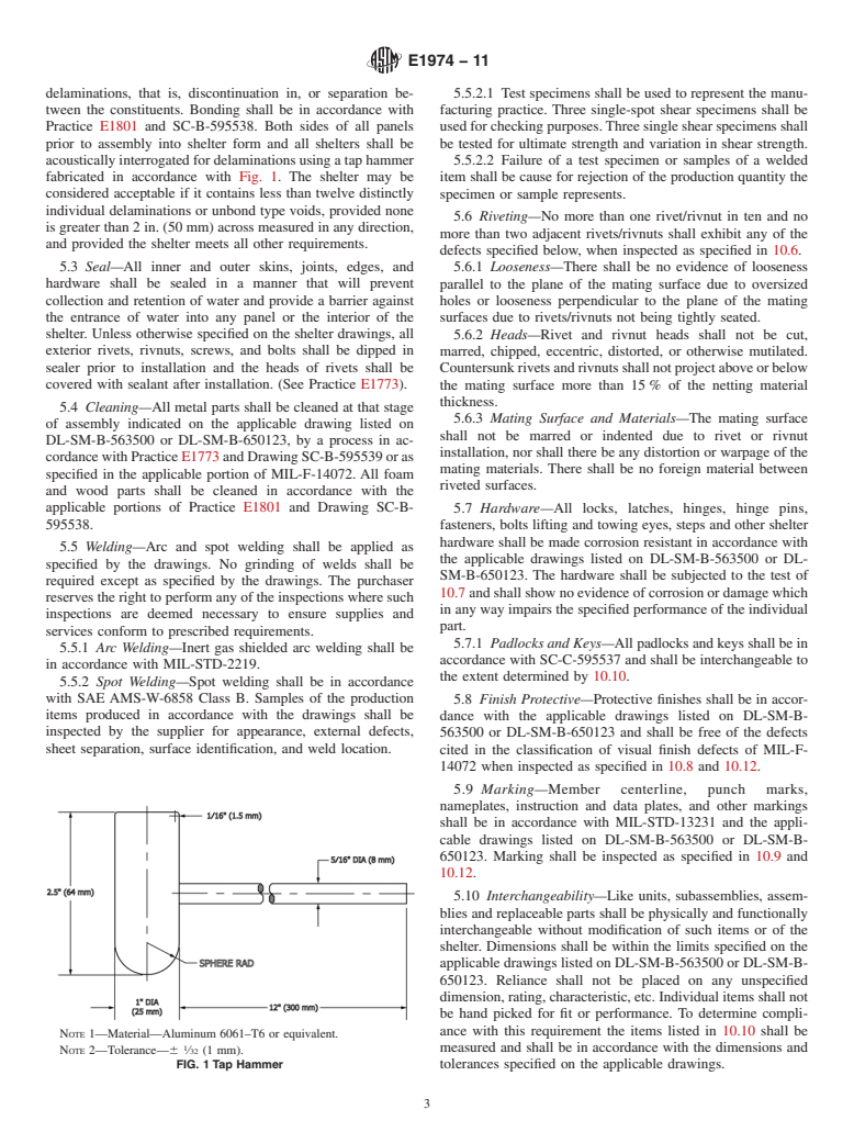 ASTM E1974-11 - Standard Specification for Shelter, Electrical Equipment S-250/G