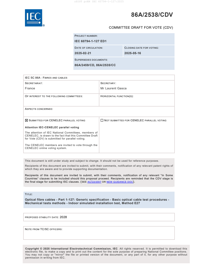 prEN IEC 60794-1-127:2025