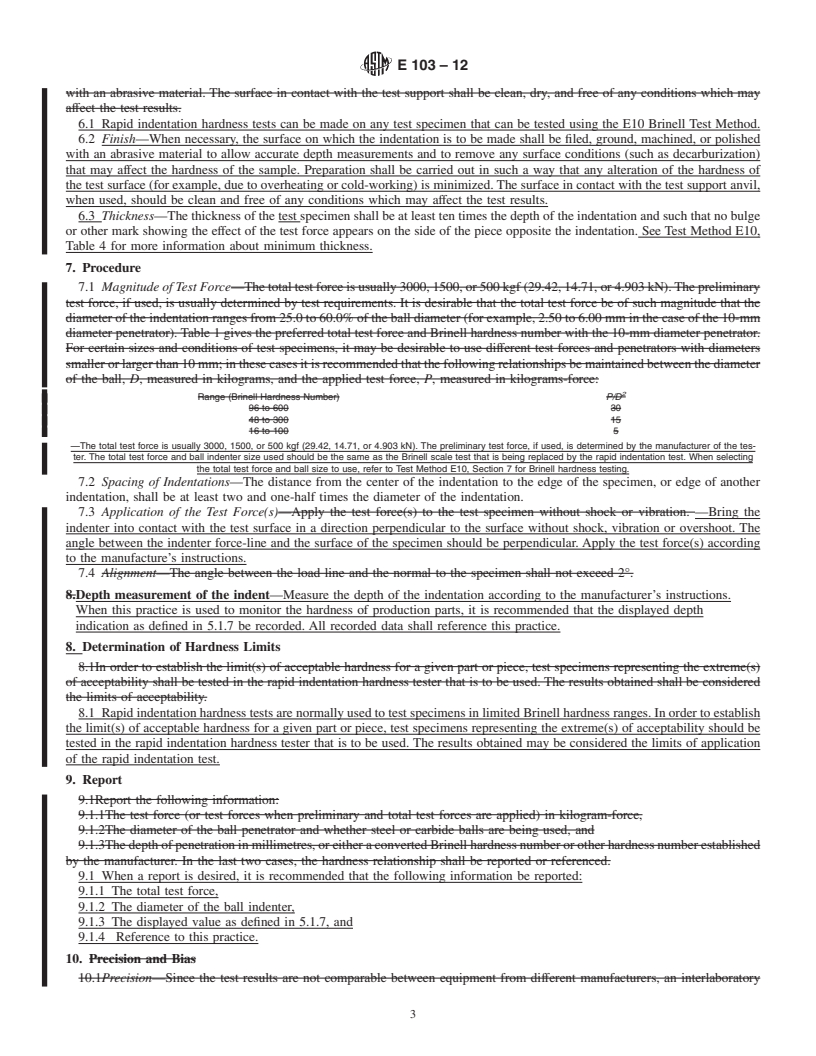 REDLINE ASTM E103-12 - Standard Practice for  Rapid Indentation Hardness Testing of Metallic Materials