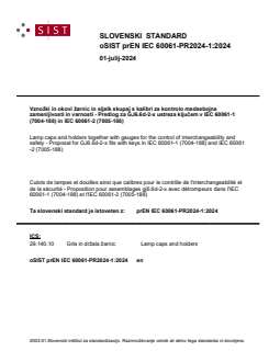 EN 60061-1:1993/A64:2025 prEN IEC 60061-PR2024-1:2024 - BARVE - Page 1 preview