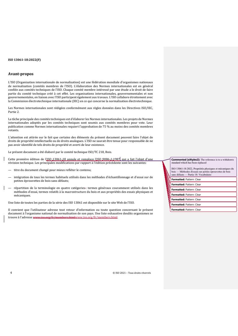 ISO 13061-18:2022 REDLINE ISO 13061-18:2022 - Physical and mechanical properties of wood — Test methods for small clear wood specimens — Part 18: Vocabulary
Released:5/27/2022 - Page 4 preview