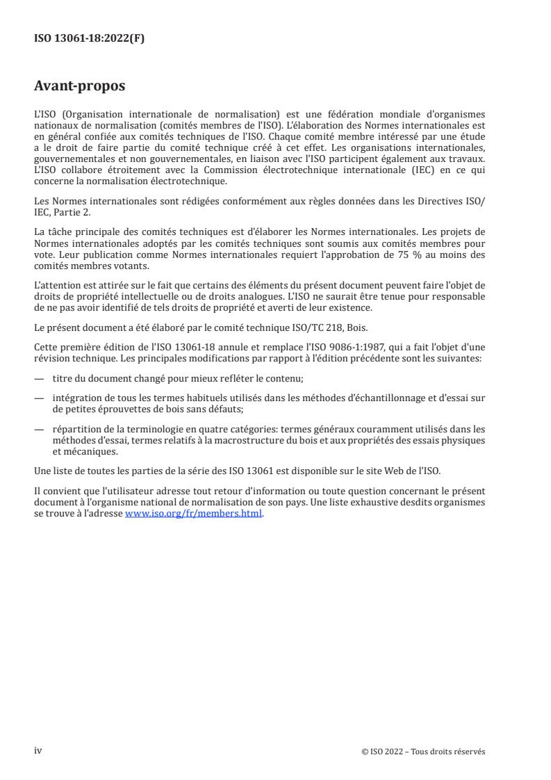 ISO 13061-18:2022 ISO 13061-18:2022 - Physical and mechanical properties of wood — Test methods for small clear wood specimens — Part 18: Vocabulary
Released:5/27/2022 - Page 4 preview