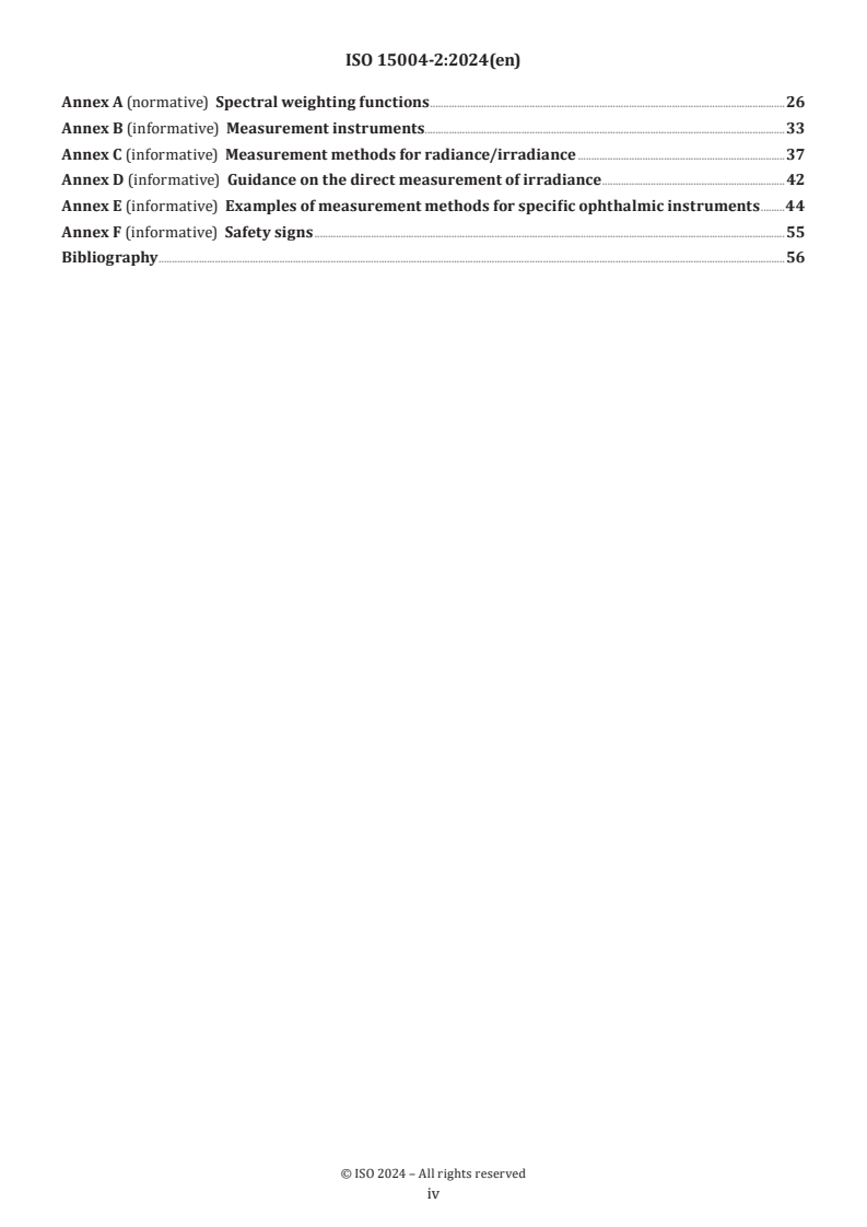 ISO 15004-2:2024 ISO 15004-2:2024 - Ophthalmic instruments — Fundamental requirements and test methods — Part 2: Light hazard protection
Released:12/5/2024 - Page 4 preview