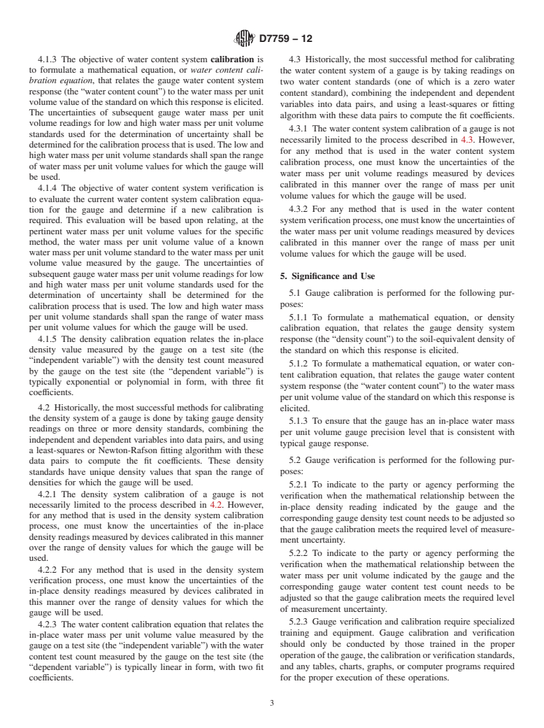 ASTM D7759-12 - Standard Guide for Nuclear Surface Moisture and Density Gauge Calibration