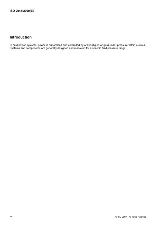 ISO 2944:2000 ISO 2944:2000 - Fluid power systems and components -- Nominal pressures - Page 4 preview