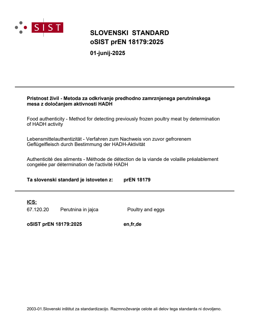 prEN 18179:2025 - BARVE