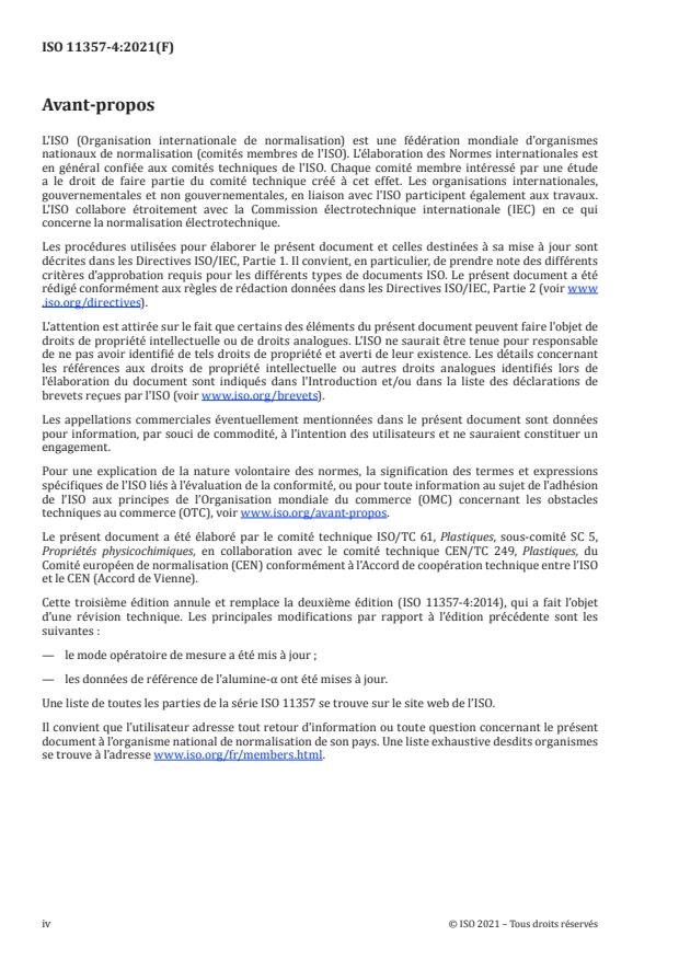 ISO 11357-4:2021 ISO 11357-4:2021 - Plastiques -- Analyse calorimétrique différentielle (DSC) - Page 4 preview