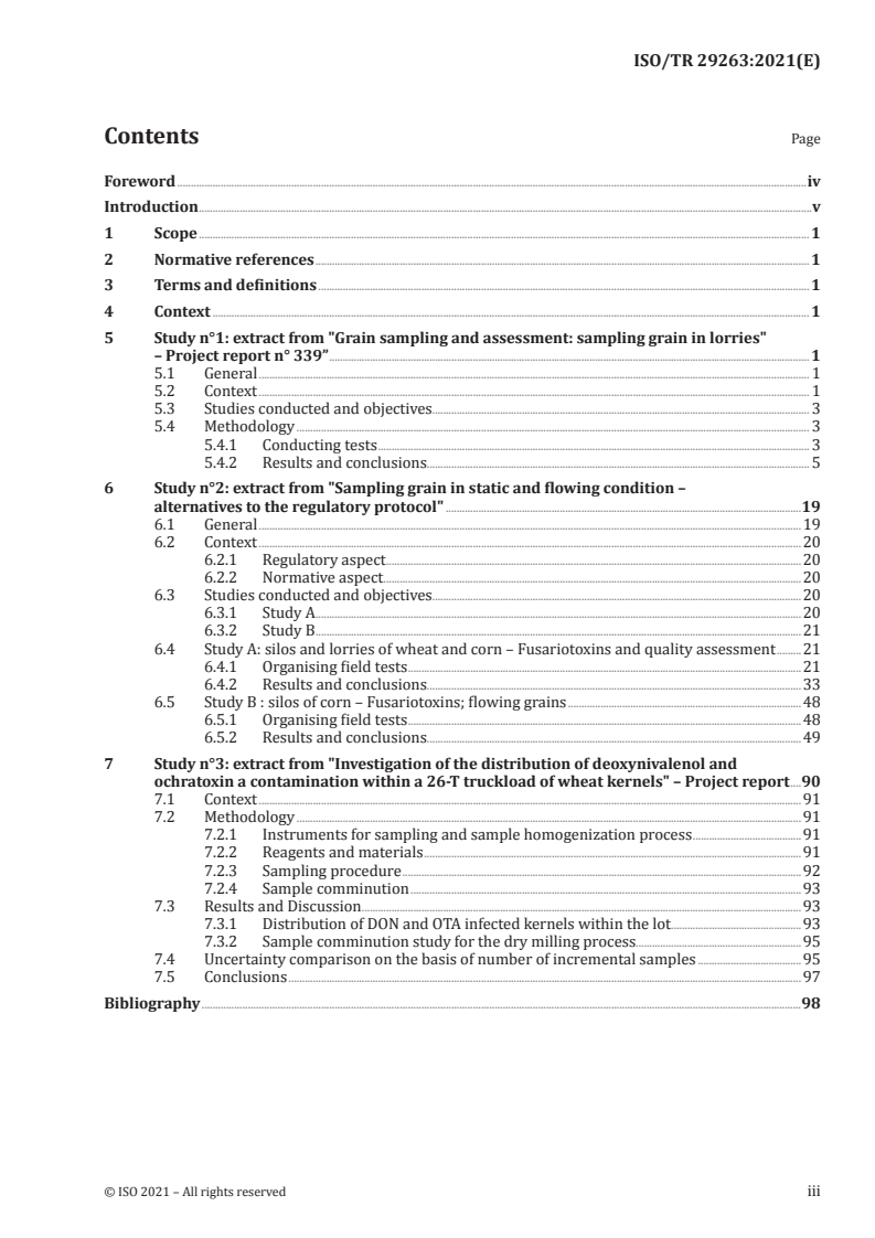 ISO/TR 29263:2021 - Cereals and cereal products — Sampling studies
Released:7/14/2021