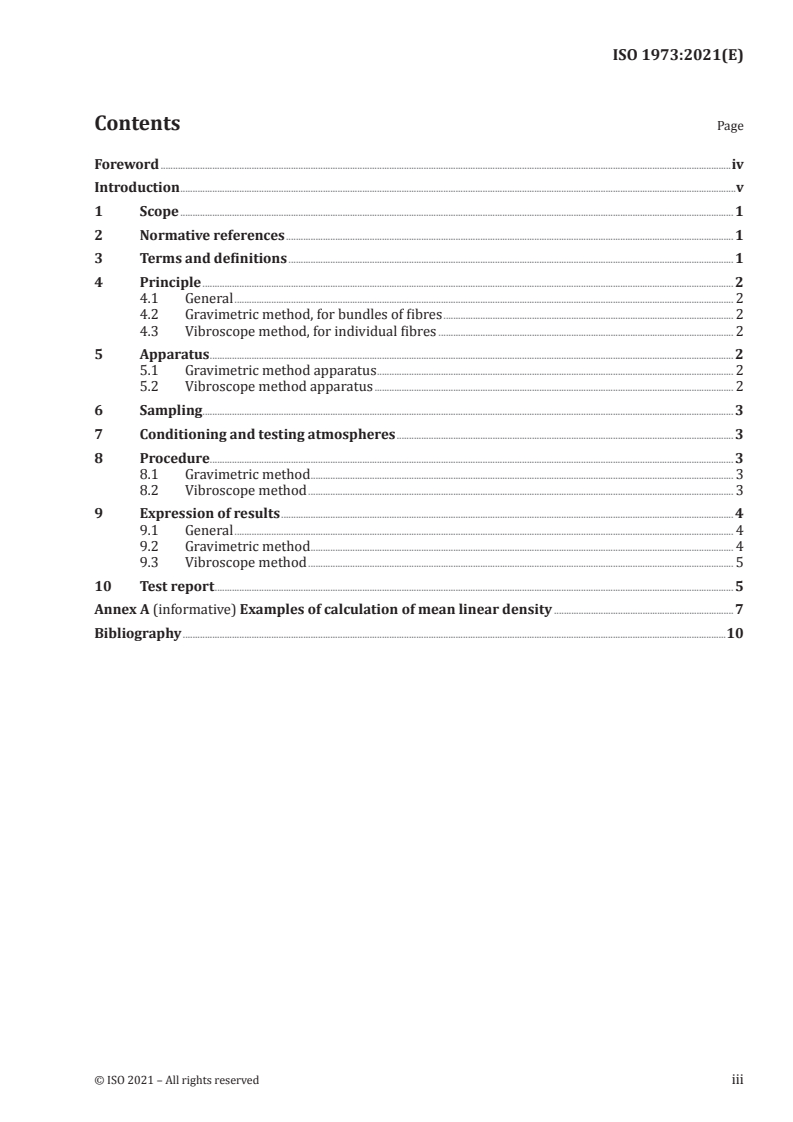 ISO 1973:2021 - Textile fibres — Determination of linear density — Gravimetric method and vibroscope method
Released:1/26/2021