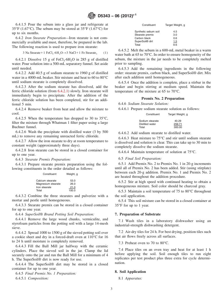 ASTM D5343-06(2012)e1 - Standard Guide for Evaluating Cleaning Performance of Ceramic Tile Cleaners