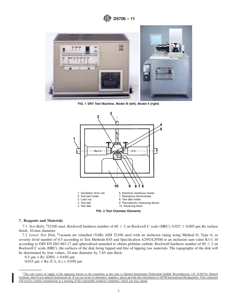 REDLINE ASTM D5706-11 - Standard Test Method for Determining Extreme Pressure Properties of Lubricating Greases Using a High-Frequency, Linear-Oscillation (SRV) Test Machine