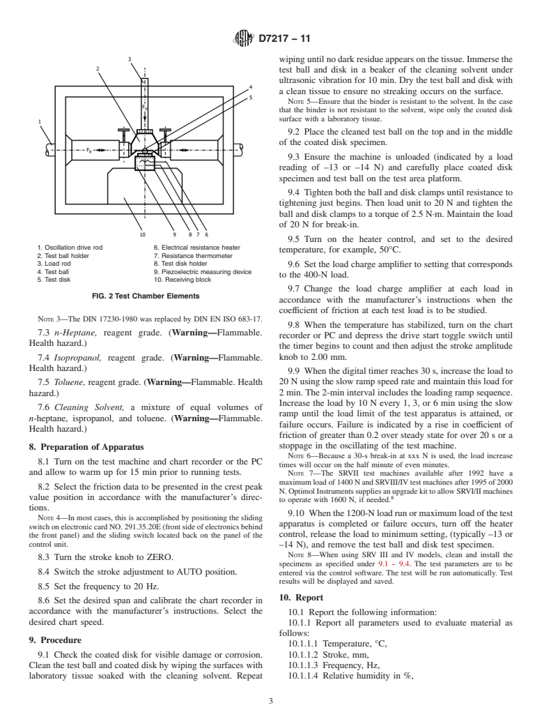 ASTM D7217-11 - Standard Test Method for Determining Extreme Pressure Properties of Solid Bonded Films Using a High-Frequency, Linear-Oscillation (SRV) Test Machine