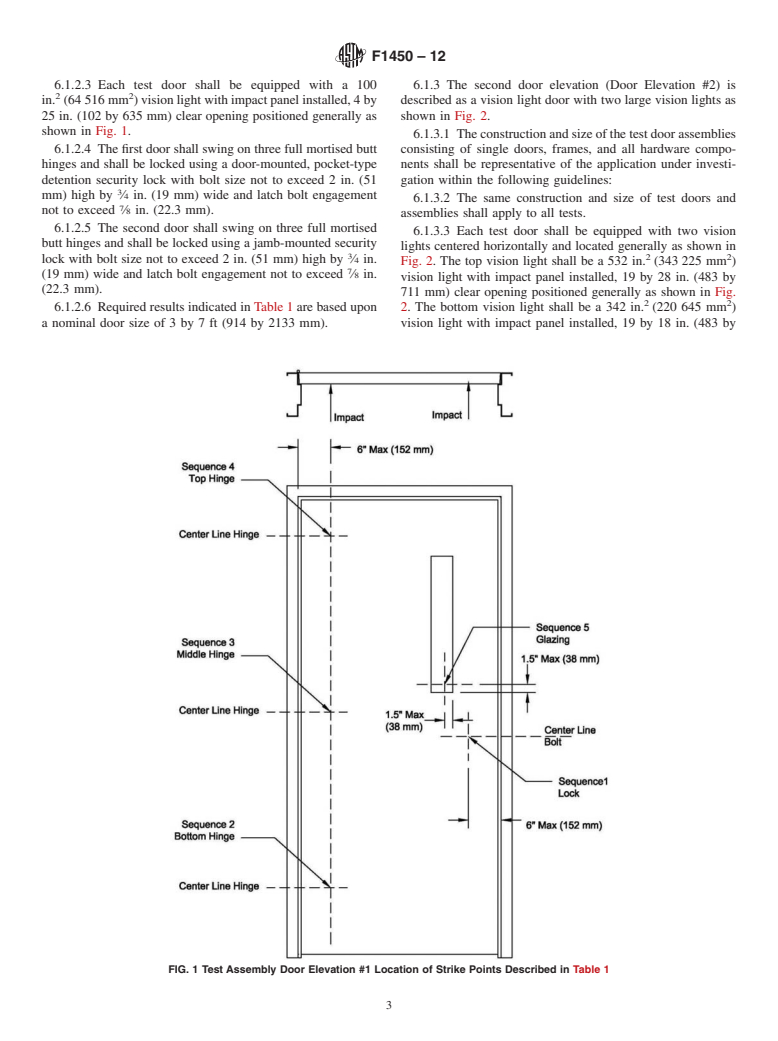 ASTM F1450-12 - Standard Test Methods for Hollow Metal Swinging Door Assemblies for Detention and Correctional Facilities