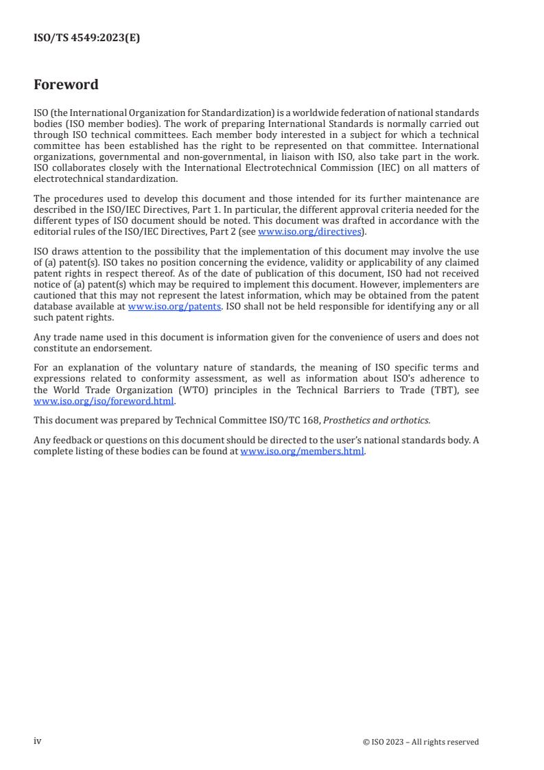 ISO/TS 4549:2023 ISO/TS 4549:2023 - Orthotics — Method for testing the reliability of microprocessor-controlled ankle moment units of ankle-foot orthoses
Released:24. 07. 2023 - Page 4 preview