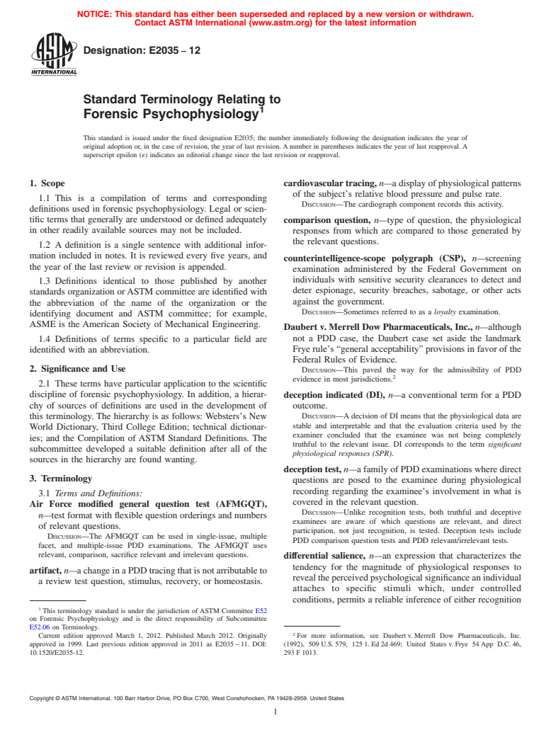 ASTM E2035-12 - Standard Terminology Relating to Forensic Psychophysiology