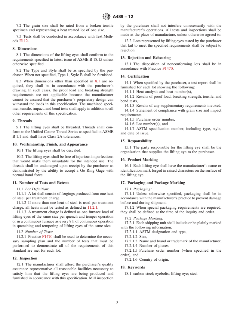 ASTM A489-12 - Standard Specification for  Carbon Steel Lifting Eyes