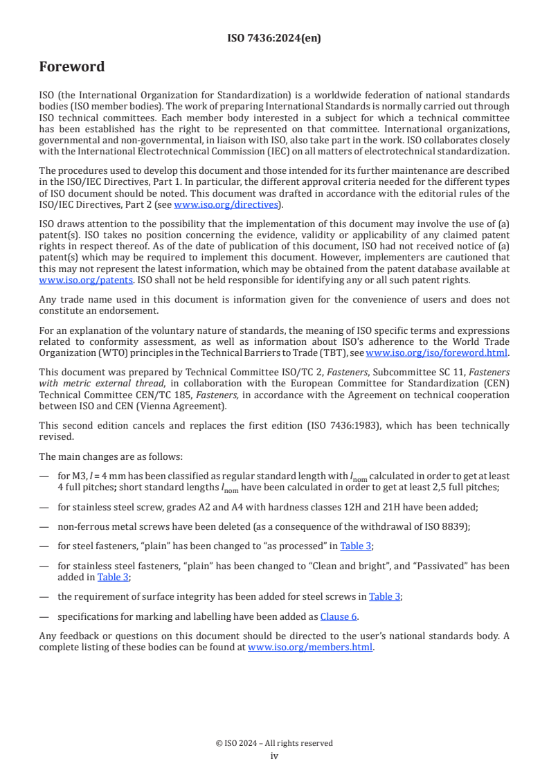 ISO 7436:2024 ISO 7436:2024 - Fasteners — Slotted set screws with cup point
Released:18. 06. 2024 - Page 4 preview