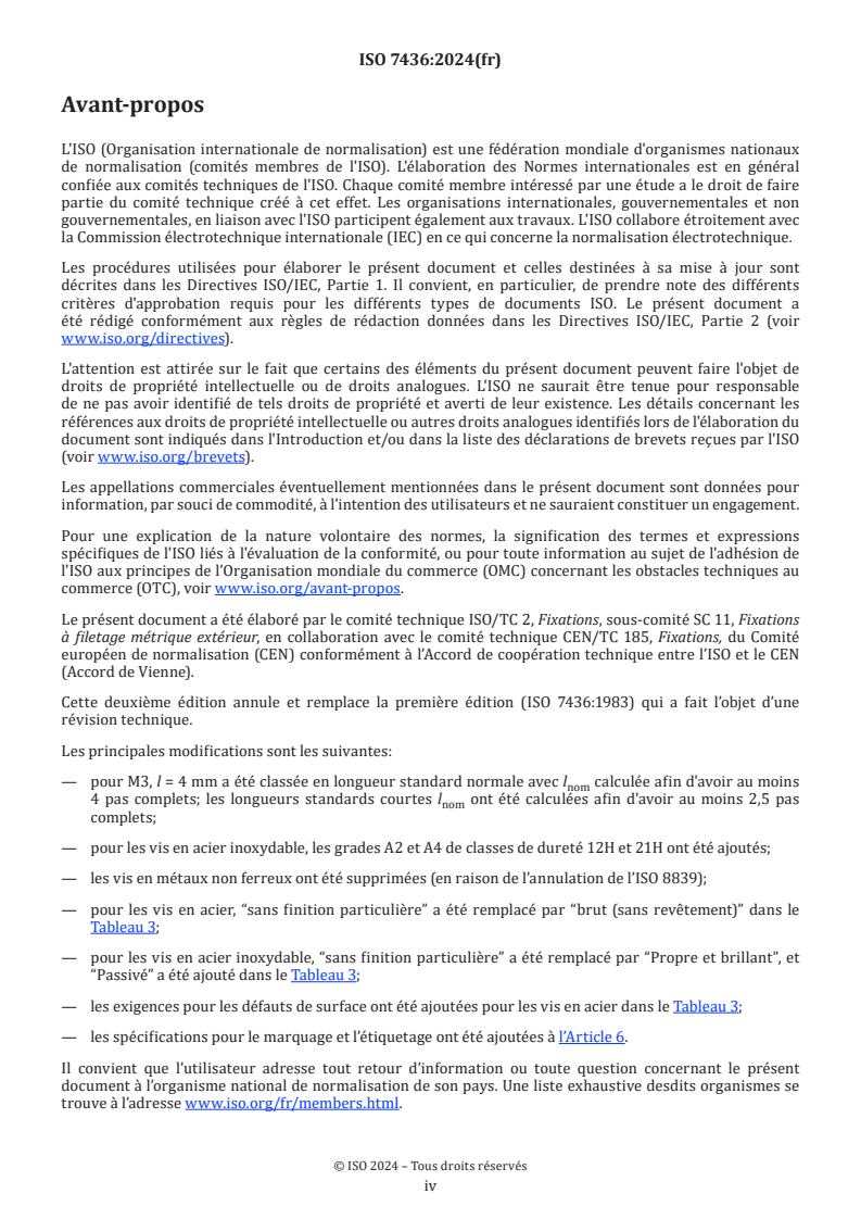 ISO 7436:2024 ISO 7436:2024 - Fixations — Vis sans tête fendues à bout cuvette
Released:18. 06. 2024 - Page 4 preview