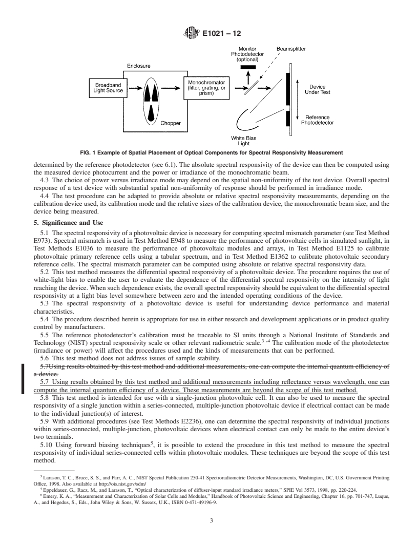 REDLINE ASTM E1021-12 - Standard Test Method for  Spectral Responsivity Measurements of Photovoltaic Devices