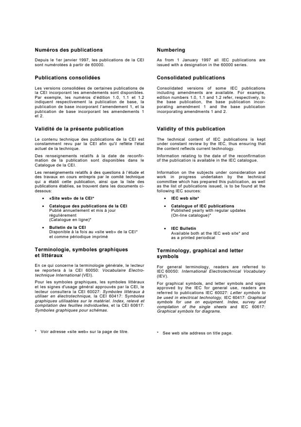 IEC 61468:2000 IEC 61468:2000 - Nuclear power plants - In-core instrumentation - Characteristics and test methods of self-powered neutron detectors - Page 2 preview