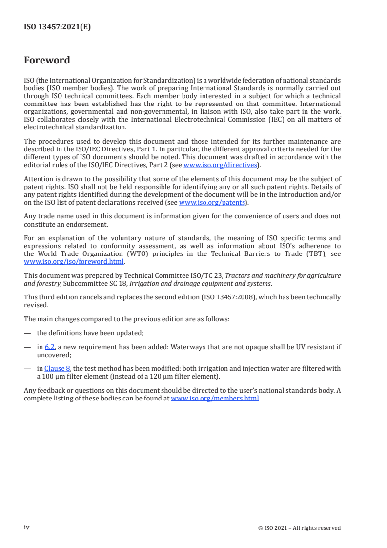 ISO 13457:2021 ISO 13457:2021 - Agricultural irrigation equipment — Water-driven chemical injector pumps
Released:10/14/2021 - Page 4 preview