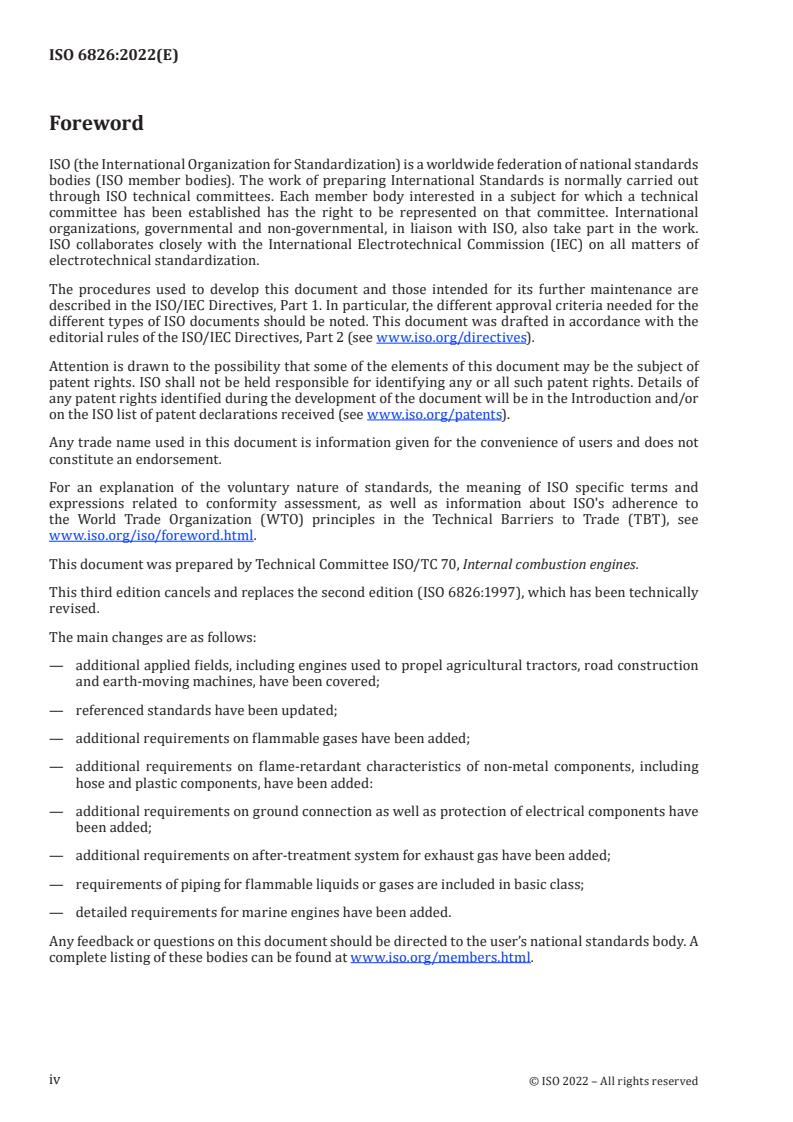 ISO 6826:2022 ISO 6826:2022 - Reciprocating internal combustion engines — Fire protection
Released:5/25/2022 - Page 4 preview