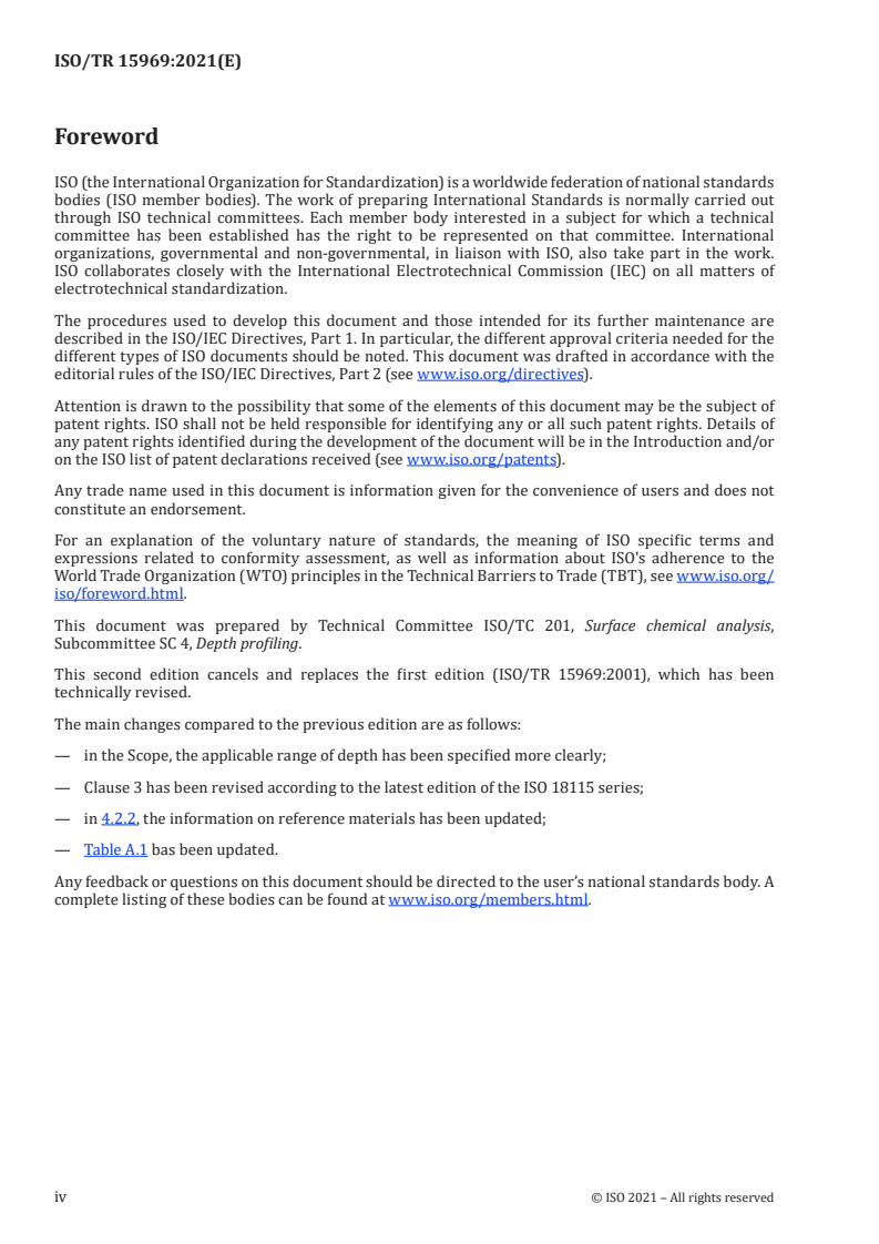 ISO/TR 15969:2021 ISO/TR 15969:2021 - Surface chemical analysis — Depth profiling — Measurement of sputtered depth
Released:3/17/2021 - Page 4 preview