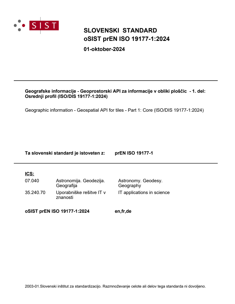 prEN ISO 19177-1:2024 - BARVE