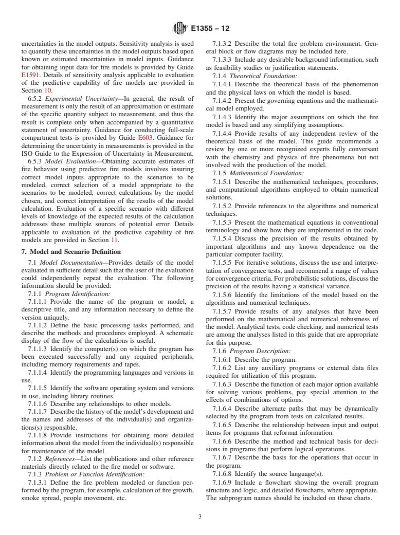 ASTM E1355-12 - Standard Guide for Evaluating the Predictive Capability of Deterministic Fire Models