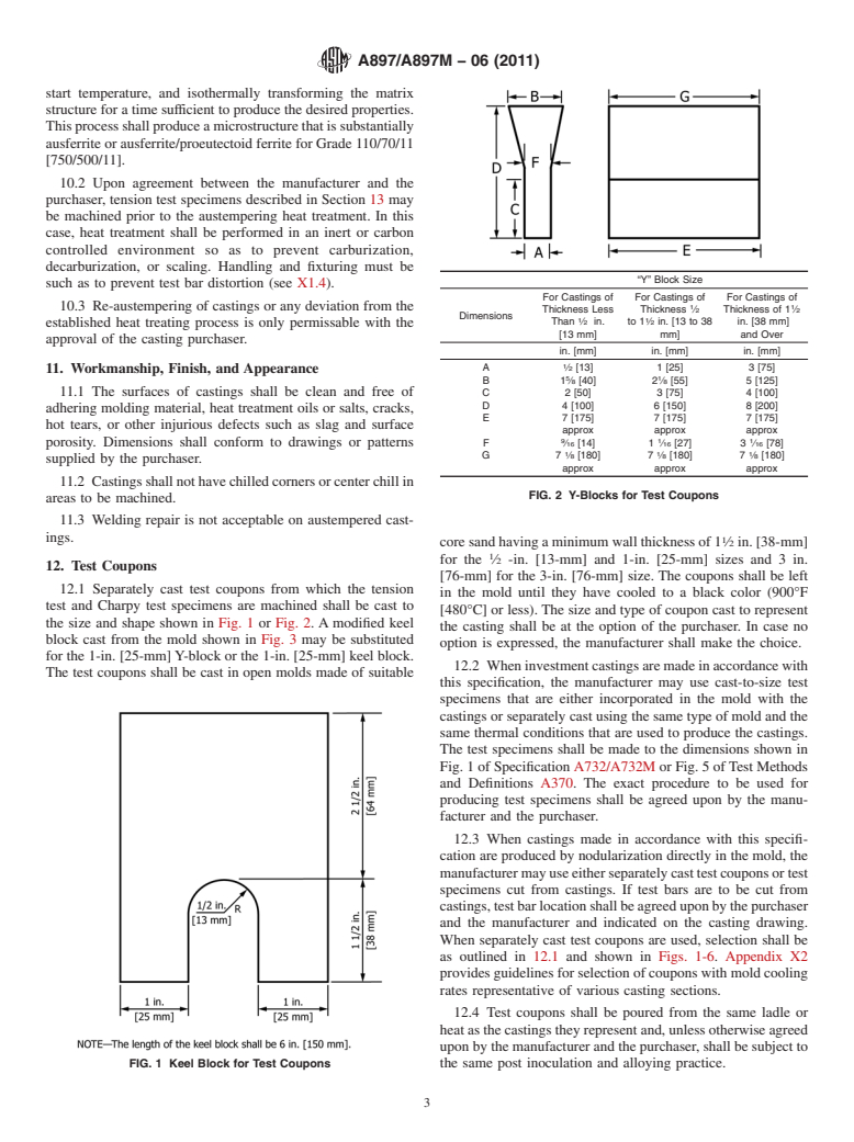 ASTM A897/A897M-06(2011) - Standard Specification for Austempered Ductile Iron Castings