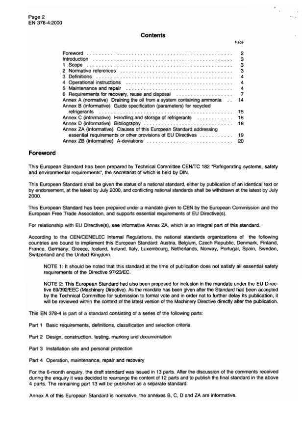 EN 378-4:2000 EN 378-4:2000 - Page 4 preview
