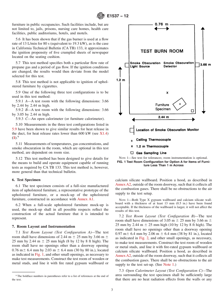 ASTM E1537-12 - Standard Test Method for Fire Testing of Upholstered Furniture