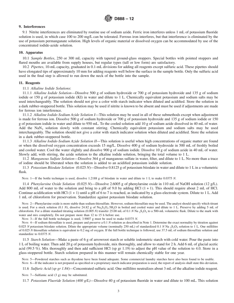 REDLINE ASTM D888-12 - Standard Test Methods for  Dissolved Oxygen in Water