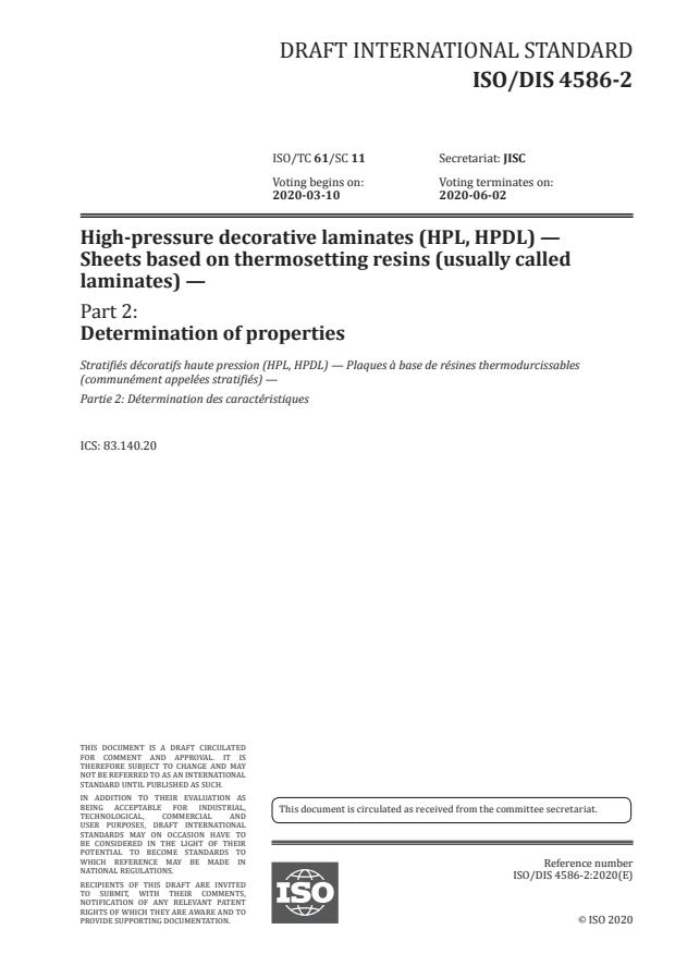 ISO/DIS 4586-2