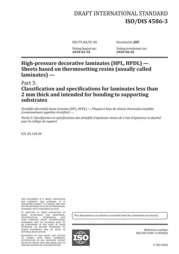 ISO/DIS 4586-3