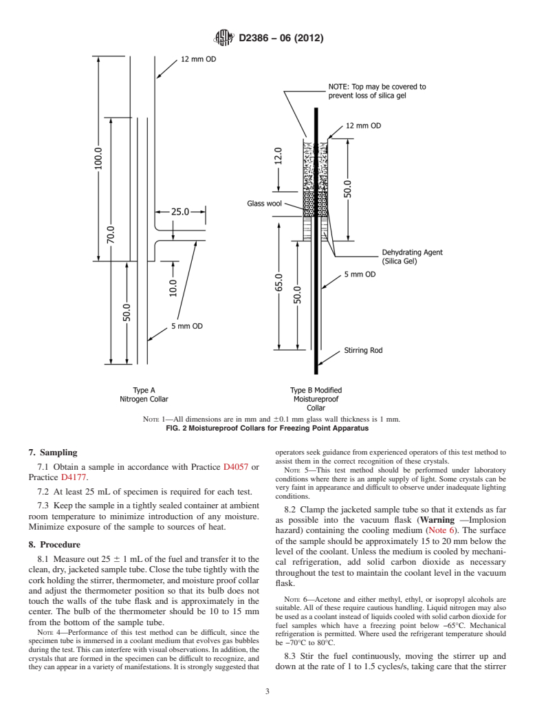 ASTM D2386-06(2012) - Standard Test Method for Freezing Point of Aviation Fuels