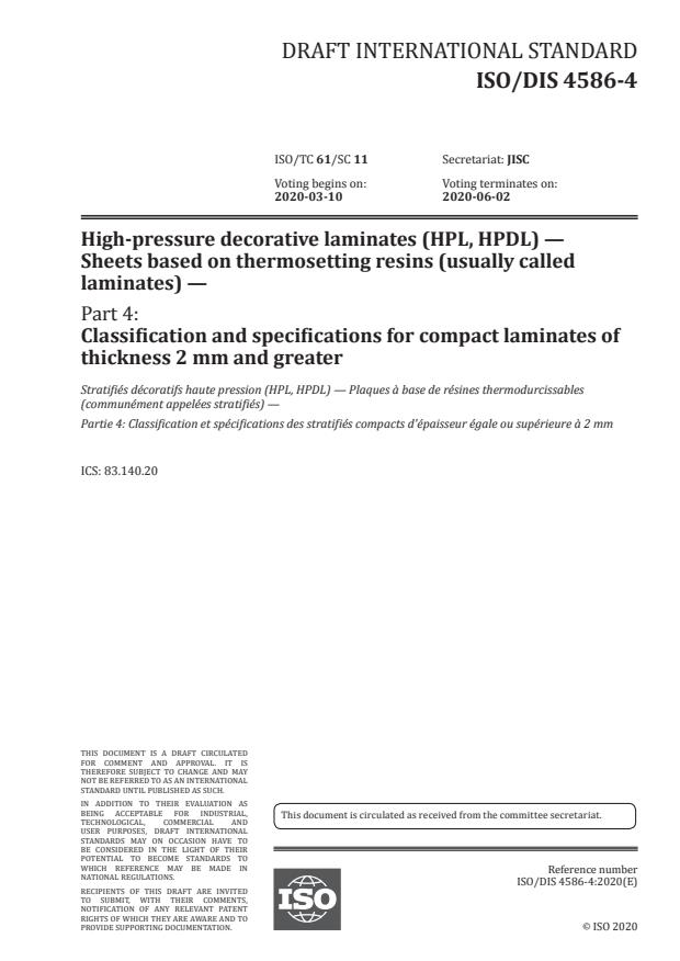 ISO/DIS 4586-4
